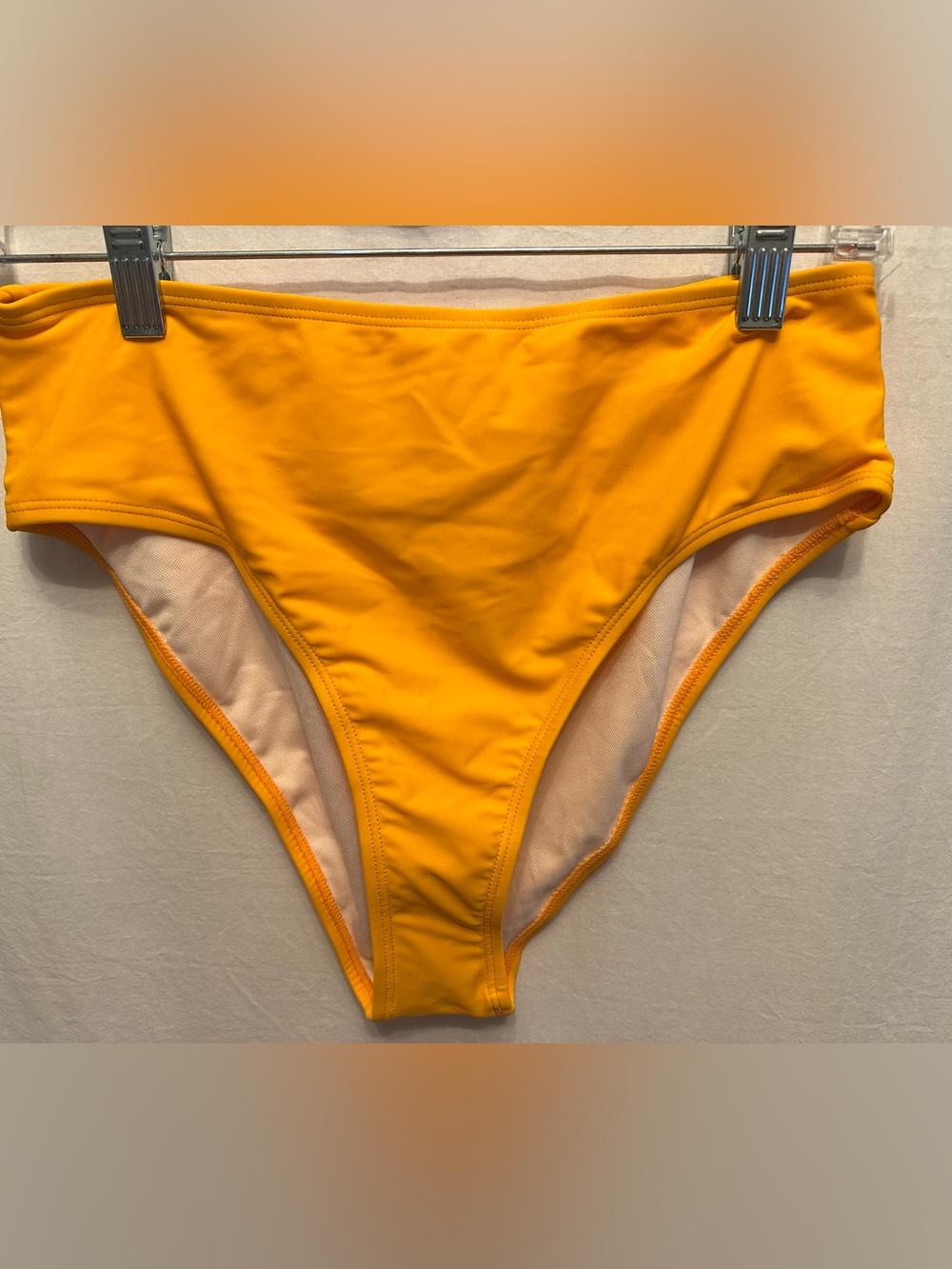 NWT Marigold Mustard Yellow Bikini Swim Bottoms Size M